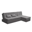 Ver imagem 2 de Sofá Cama King 5 Lugares 2,70m Amélia Suede Várias Cores