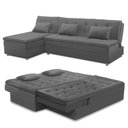 Ver imagem 5 de Sofá Cama King 5 Lugares 2,70m Amélia Suede Várias Cores