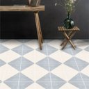 Ver imagem 1 de Adesivo para Piso Losango Azul Claro Lavável Antiderrapante