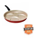 Ver imagem 2 de Frigideira Antiaderente para Grelhar Frango Bife Peixe Bifeteira Grill 4 em 1 com Tampa - Cereja