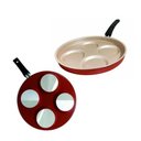 Ver imagem 3 de Frigideira Antiaderente para Grelhar Frango Bife Peixe Bifeteira Grill 4 em 1 com Tampa - Cereja