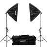 Kit Estúdio 2 Softbox 50x70cm 2 Lâmpadas Tripé 2m Bolsa - 110v - 1