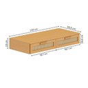 Ver imagem 3 de Escrivaninha Suspensa 120cm Madeira Maciça e Rattan Magna Kids Casatema MadeiraOriginals Marrom