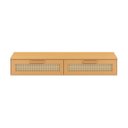 Ver imagem 4 de Escrivaninha Suspensa 120cm Madeira Maciça e Rattan Magna Kids Casatema MadeiraOriginals Marrom