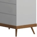 Ver imagem 3 de Cômoda Para Quarto Infantil 03 Gavetas Canção de Ninar Branco Acetinado - Divicar Móveis