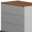Ver imagem 2 de Cômoda Para Quarto Infantil 03 Gavetas Canção de Ninar Branco Acetinado - Divicar Móveis