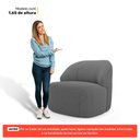 Ver imagem 5 de Kit 02 Poltronas Decorativas Kaya Orgânica Bouclê Cinza Escuro - Desk Design