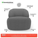 Ver imagem 3 de Kit 02 Poltronas Decorativas Kaya Orgânica Bouclê Cinza Escuro - Desk Design