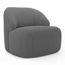 Ver mais imagens de Kit 02 Poltronas Decorativas Kaya Orgânica Bouclê Cinza Escuro - Desk Design