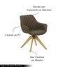 Kit 4 Cadeiras Decorativas Berkeley Pu Matelassê Sala de Jantar Base Giratória Madeira Café G56 - Gr - 3