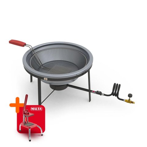 Tacho Fritador a Gás Alta Pressão 7l Óleo Prt-07 Progás e Cortador de Legumes