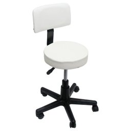 Cadeira Mocho Giratória Dentista Tatuador - Branco - 1