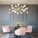 Ver imagem 6 de Lustre Teto 85cm Ramos de Árvore 45 Leds Luminária Metal Dourado Gimpo Ra-45-gold-lolli