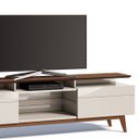 Ver imagem 2 de Rack Classic 218cm 2 Gavetas com Prateleira Off White/Freijó - Imcal