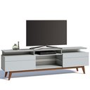 Ver imagem 1 de Rack Classic 218cm 2 Gavetas com Prateleira Branco Acetinado - Imcal