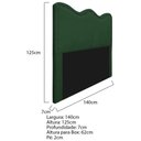 Ver imagem 5 de Cabeceira Casal Bari P02 140 cm Para Cama Box Suede Verde