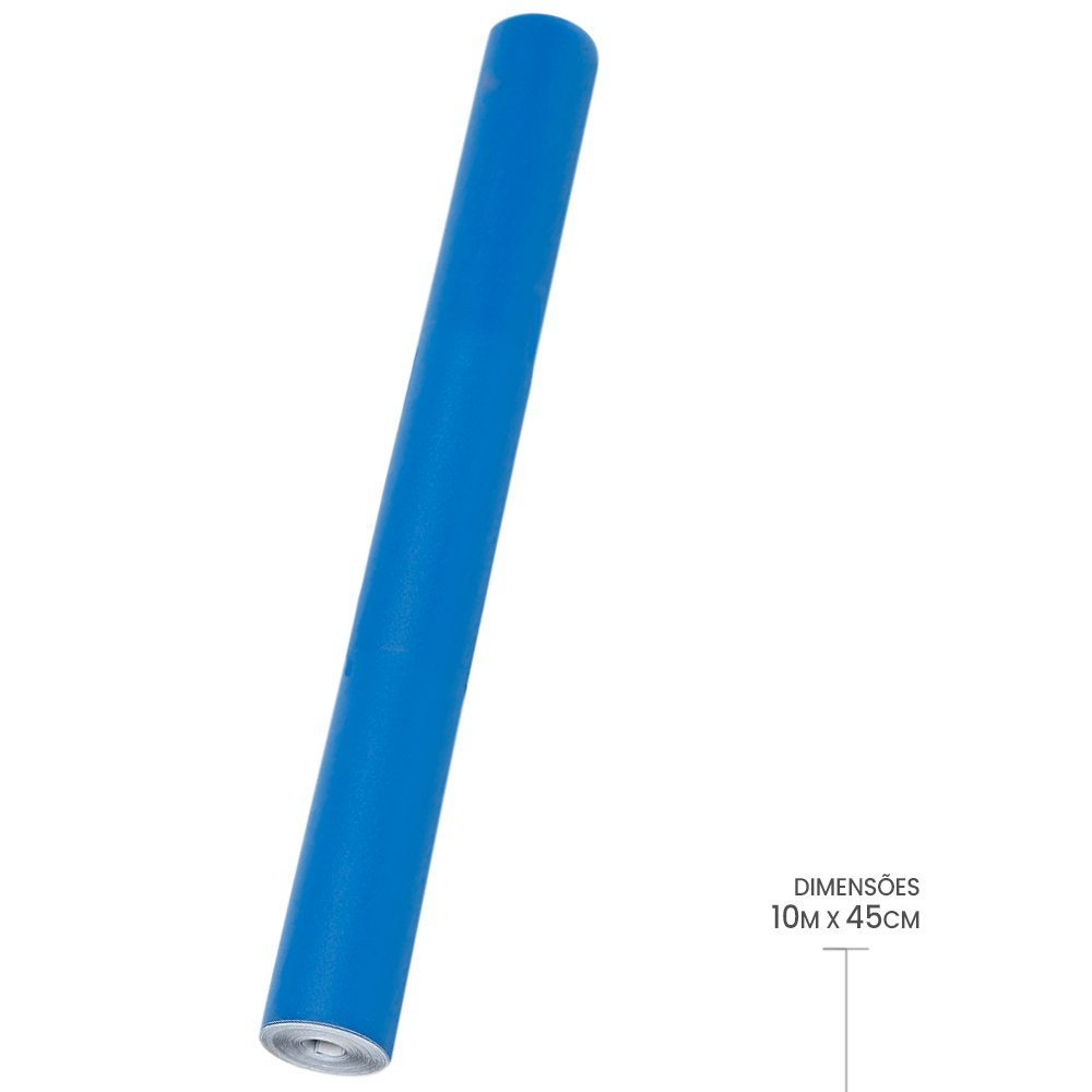 Papel Adesivo Contact Azul com 10 Metros - 2