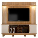 Ver imagem 1 de Estante Home para Tv de até 60'' Plenus Valdemóveis Cinamomo e Off White