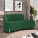 Ver imagem 2 de Sofá 3 Lugares Orgânico 180cm Pé Dourado Morgan Veludo Verde D03 - D’Rossi