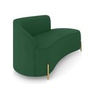 Ver imagem 6 de Sofá 3 Lugares Orgânico 180cm Pé Dourado Morgan Veludo Verde D03 - D’Rossi