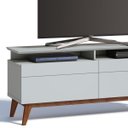 Ver imagem 2 de Rack Classic 146cm 2 Gavetas com Prateleira Branco Acetinado - Imcal