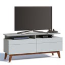 Ver imagem 1 de Rack Classic 146cm 2 Gavetas com Prateleira Branco Acetinado - Imcal