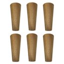 Ver imagem 1 de Kit 6 Pés De 20 Cm Cônico Retrô Para Móveis Pé Palito