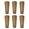 Kit 6 Pés De 20 Cm Cônico Retrô Para Móveis Pé Palito - 1