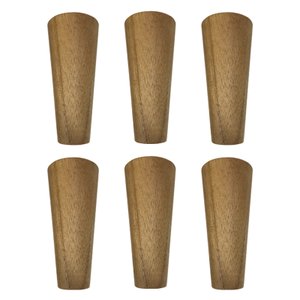 Kit 6 Pés De 20 Cm Cônico Retrô Para Móveis Pé Palito