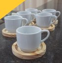 Ver imagem 2 de Jogo 12 Xícaras Café/chá Hotel 200ml Porcelana C/pires Pinus