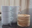 Ver imagem 4 de Jogo 12 Xícaras Café/chá Hotel 200ml Porcelana C/pires Pinus