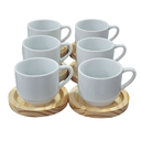 Ver imagem 1 de Jogo 12 Xícaras Café/chá Hotel 200ml Porcelana C/pires Pinus