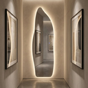 Ver imagem 3 de Espelho Orgânico Corpo Inteiro 150cm Iluminação Led Bivolt Luz Quente Neutro Fria Vidro Temperado