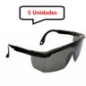 Kit 5 Óculos Fume Proteção Segurança Epi Envio Rápido 24hrs - Un / 5 - 1