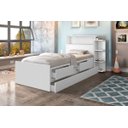 Ver imagem 5 de Cama com Auxiliar Solteiro Gavetas e Baú Branco