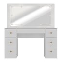 Ver imagem 2 de Penteadeira Camarim com Espelho e LED 7 Gavetas Isis Multimóveis MP6102 Branco/Madeirado