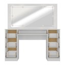 Ver imagem 3 de Penteadeira Camarim com Espelho e LED 7 Gavetas Isis Multimóveis MP6102 Branco/Madeirado