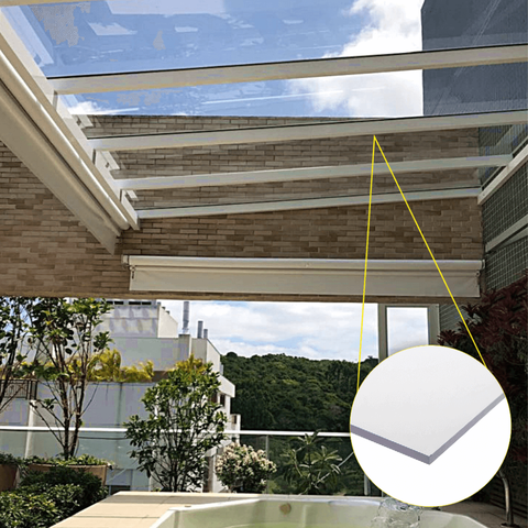 Chapa de Policarbonato Compacto Cristal 6mm - 2,05m x 6,00m