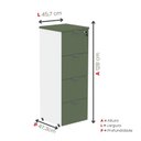 Ver imagem 4 de Arquivo para Pasta Suspensa 4 Gavetas com Chave P25 Pandin 128cm Cinza