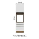 Ver imagem 3 de Torre Quente Madesa Lux 60 cm 1 Porta 3 Gavetas Rustic/Branco Veludo