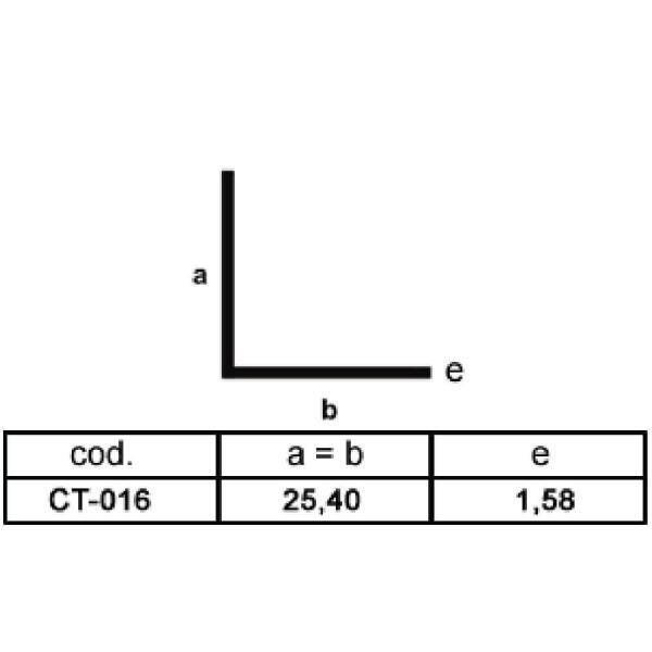 Perfil Cantoneira L - 1 (ct016) - 6mts - 2