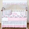 Kit Protetor Berço Nuvem Trança Americana 11 Peças Rosa - 2