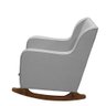 Poltrona de Amamentação com Balanço Linho Cinza com Puff Aquila Plus - 4