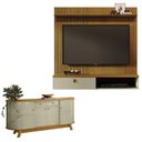Ver imagem 1 de Estante Home Theater Suspenso Íris com Aparador para Sala Buffet Mônaco Cumaru Opala - Madetec