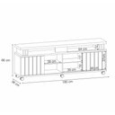 Ver imagem 4 de Rack para Sala Bancada de Tv 70 Pol. 180cm Briz H01 Off White/cinamomo - Mpozenato