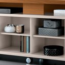 Ver imagem 5 de Rack para Sala Bancada de Tv 70 Pol. 180cm Briz H01 Off White/cinamomo - Mpozenato