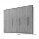 Ver imagem 4 de Roupeiro New Premium 8 Portas 4 Gavetas Benetil Móveis CINAMOMO/Off White