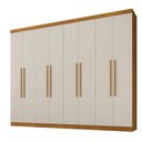Ver imagem 2 de Roupeiro New Premium 8 Portas 4 Gavetas Benetil Móveis CINAMOMO/Off White