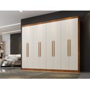 Ver imagem 1 de Roupeiro New Premium 8 Portas 4 Gavetas Benetil Móveis CINAMOMO/Off White