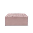Ver imagem 3 de Kit Cabeceira e Calçadeira Baú Dunas Casal 140 Cm - Veludo Rose